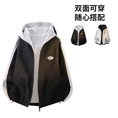 JK9012/P70春装新款两面服夹克男防水冲锋衣大码外套两面穿，男装夹克，电商A141