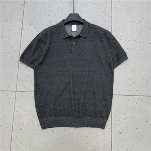 老钱风新款翻领冰丝针织短袖POLO衫高级感上衣H9120/P50特图片