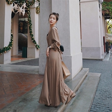 已出货2020春季新款连衣裙长裙225-F18，女装连衣裙，浙宝225