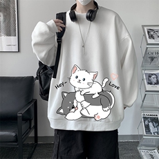 S6300-P28秋季圆领卫衣男大码韩版宽松长袖外套，男装卫衣，电商A040