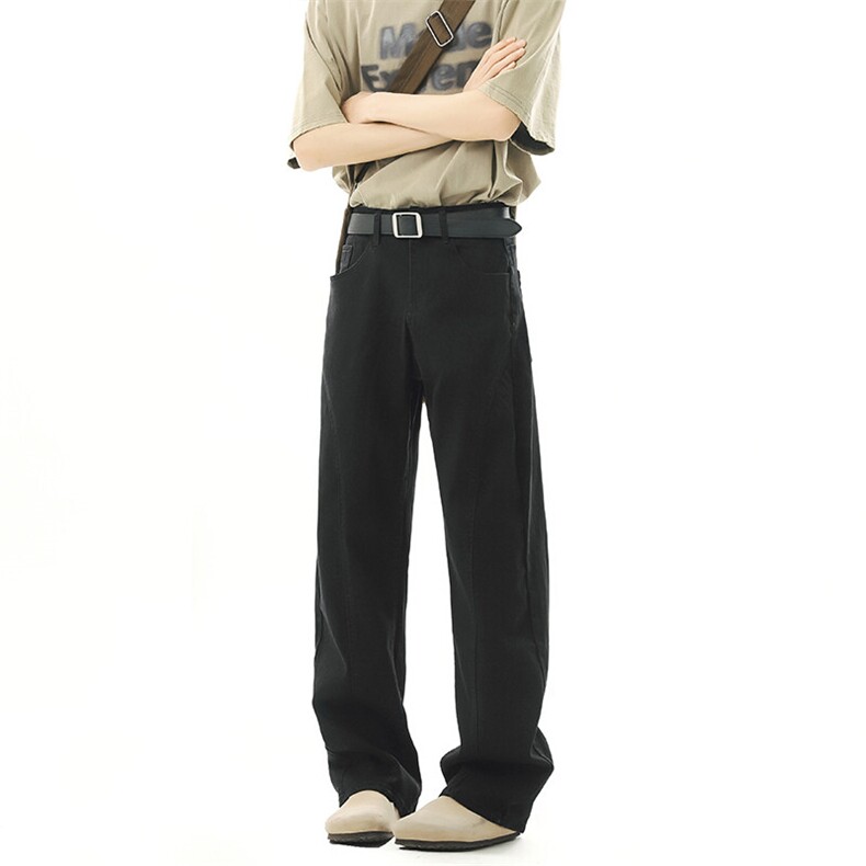 B221美式ins高街暗黑修身微喇弹力牛仔裤LK25436-特P45控78，男装牛仔裤，电商B221