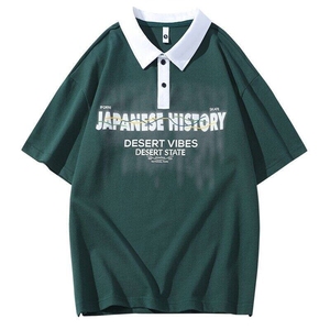 25061-特P40夏季休闲时尚T恤男短袖打底衫学生宽松翻领短袖POLO衫图片