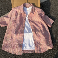 美式高街潮牌衬衫潮流宽松休闲上衣A086-CS220-P26，男装衬衫，电商基地A086