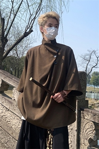 小众设计纽扣衬衫新中式高级感不规则衬衫A061-EC50268-P45图片