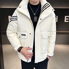 新标店主风高级感白鸭绒羽绒服加厚保暖外套男YR8091-P220，男装羽绒服，电商A413