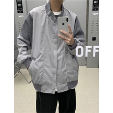 美式潮流休闲简约冲锋衣复古情侣拼接撞色棒球服外套W7595-P64，男装夹克，星座512-3