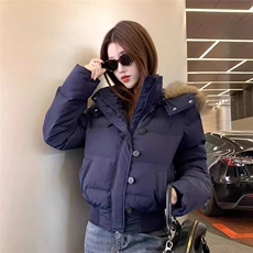 2025韩系新款毛领女短款韩版小个子加厚服冬装外套棉服，男装棉衣，星座218-8