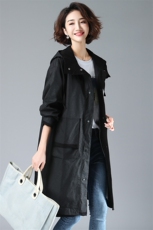 2021春秋装新款宽松简约时尚长款风衣时髦潮流气质百搭修身显瘦，女装风衣，奕阳依阁