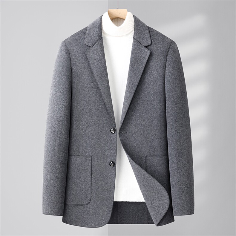 新款男士宽松休闲版呢子西装三色六码309B-3-M9301-P180,男装西服套装,星座1409-3