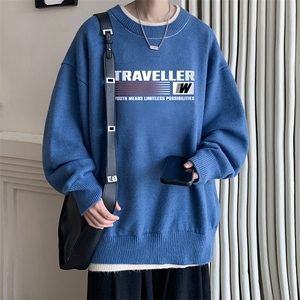 假两件毛衣男大码加绒针织衫男毛线衣M80359-P55 加绒P70图片