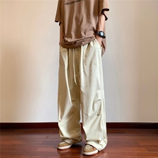 休闲裤男夏季薄款宽松直筒潮牌裤子男士工装百搭速干阔腿长裤，男装休闲裤，星座716-2