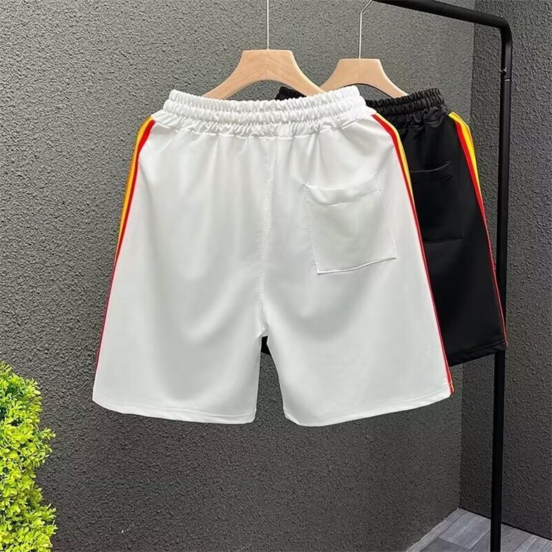 高级感条纹短裤男夏季潮牌痞帅休闲裤2024新款裤子男款潮流五分裤,男装休闲裤,星座1013