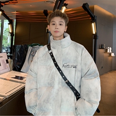 特p100控158冬装美式立领机车皮棉服PU情侣棉衣面包服外套男MY248，男装棉衣，电商B370