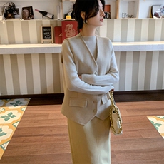 2025秋冬百搭时尚斜角马甲外搭大衣，女装双面呢大衣，荣图大衣