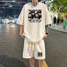 套装！华夫格套装短袖T恤短裤男TZ247-特P38，男装牛仔裤，电商B367