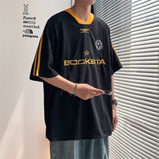 高街T恤男韩版潮流百搭拼色字母2026夏季新款ins宽松体ST120-P33，男装T恤，星座412