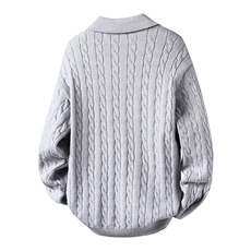 【抖音得物】2025秋季时尚毛衣针织衫翻领男士长袖，男装针织衫/毛衣，电商A113