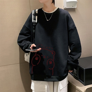 S6236-P28  秋季圆领卫衣男大码韩版宽松长袖外套图片