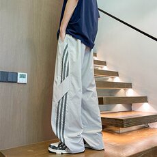 K921美式休闲长裤男直筒宽松男生运动阔腿裤，男装休闲裤，星座304A-1