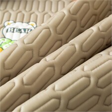 2024新款凉感丝乳胶凉席潮牌熊-咖，夏凉用品空调软席，昊翔家纺