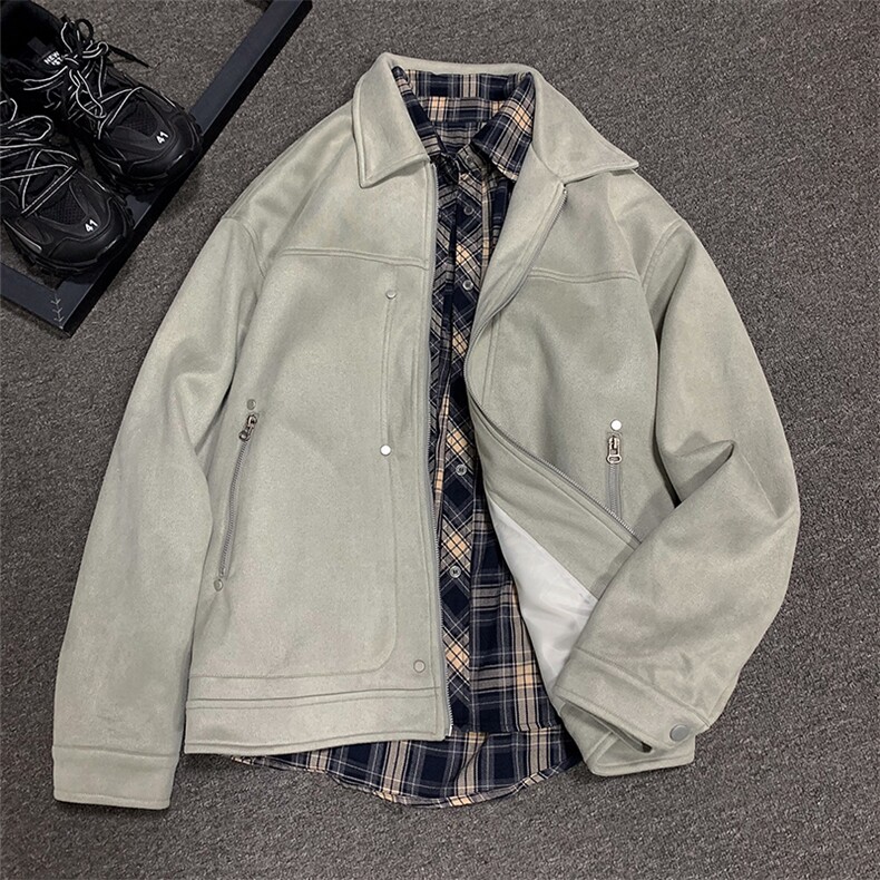 麂皮绒夹克工装外套男 cp130-特p75图片