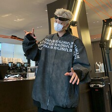 美式棒球服外套男春秋季潮牌痞帅高级感时尚潮流休闲宽松飞行夹克，男装夹克，星座410-6（原星座1304-1）