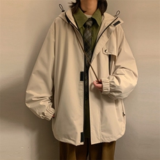 新款连帽冲锋衣夹克男港风潮流宽松休闲外套JK2302-P68，男装夹克，星座717
