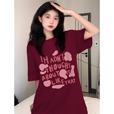 T0598-P25粉红少女纯棉印花短袖学院风学生夏季百搭上衣，男装T恤，星座617A-2