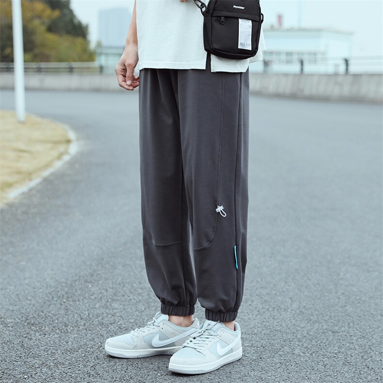 继续推2024秋款宽松个性拼接束脚休闲裤运动卫裤1514-P40,男装休闲裤,星座914-3