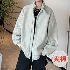 美式复古立呢料领夹克男秋季潮牌高级感宽松休闲ocersize情侣外套，男装夹克，星座505-2（原电商A260-1)
