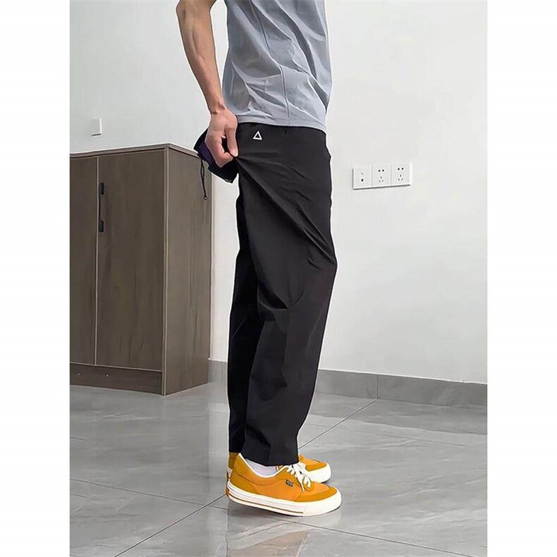 日系小三角白标宽松锥形休闲裤美式长裤男女防风水裤子登山冲锋裤，女装休闲裤，星座505-2（原电商A260-1)