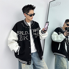 现货春秋美式复古夹克男棒球服外套潮牌JK0656-P73，男装夹克，星座308B-2