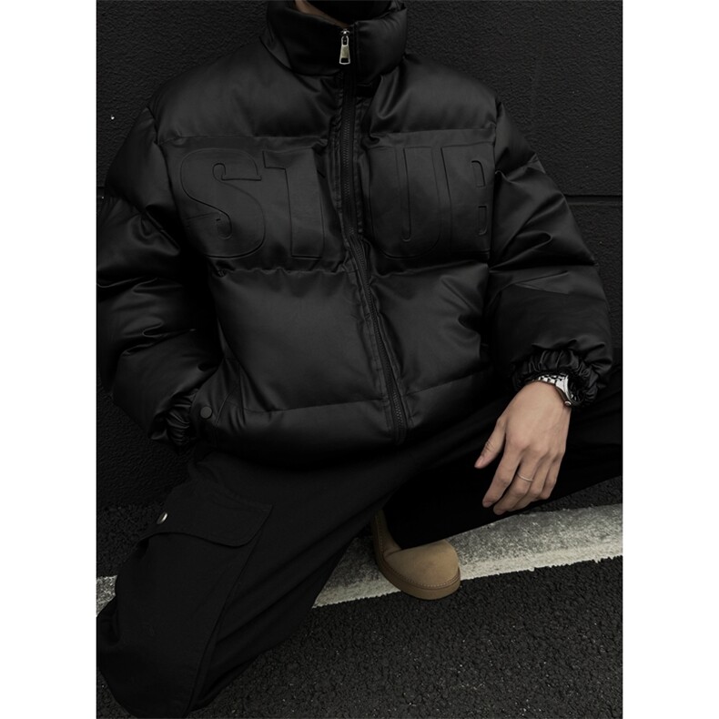 档口图立领钢印棉衣PU皮棉服棉袄M2883-特P100无差价,男装棉衣,星座1213