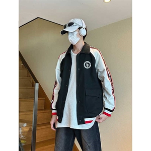 港风机车飞行夹克外套赛车服夹克潮流棒球百搭外套 J9951 P75图片