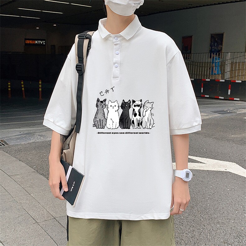 PL57100-P35翻领短袖polo衫男大码胖子半袖t恤男有领保罗衫模特,男装Polo衫,电商A040