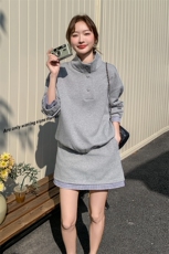【2025春款】休闲风时尚卫衣+半裙运动套装088-7707p145k198，女装套装/套裙，2C088