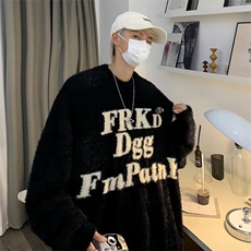 美式圆领毛衣男慵懒风休闲针织衫GM63P55，男装针织衫/毛衣，星座1116-2