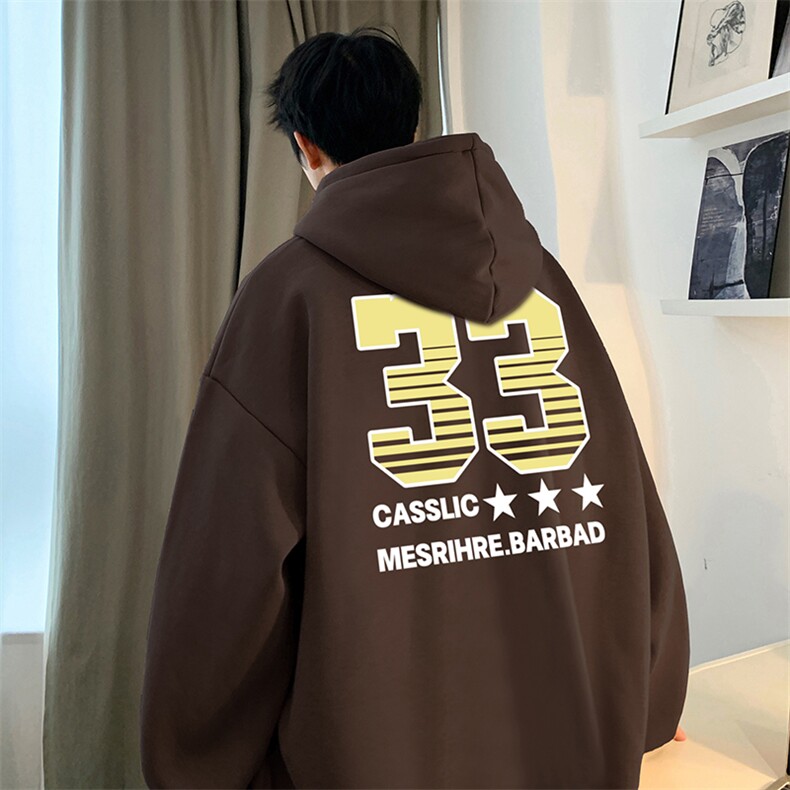抖音得物供货 可提供视频 秋冬重磅美式宽松连帽卫衣DL1975图片