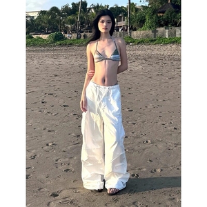 W9533-P50 网图现货 美式高街新款辣妹宽松阔腿休闲裤图片