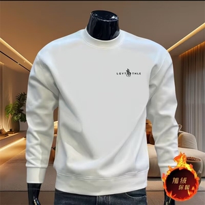 1506-1/WT41381/P36新款加绒打底衫圆领上衣服长袖卫衣男图片