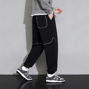 主推M-8XL 棉 秋季新款大码束脚潮流休闲卫裤 109-K306-P50图片