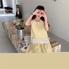 【新款现货】嫩黄色蕾丝裙套装088-7728P145K198，女装套装/套裙，2C088