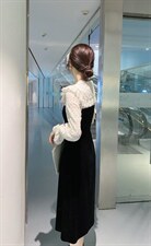 新款拼接连衣裙，女装连衣裙，沐依惜(2F)