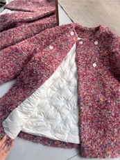 2C291彩色90羽绒服羊毛呢外套大衣YRF86-P295-K499，女装羽绒服，2C291