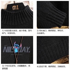 M18173-P45加绒款-P65半高领毛衣男士大码针织衫男毛线衣男砖墙，男装针织衫/毛衣，电商A040A