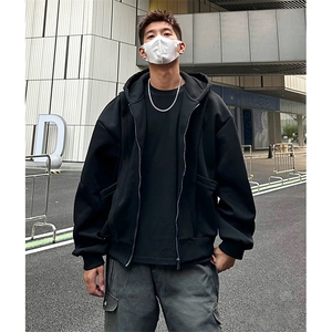 抖音得物高品质二开 25秋冬美式重磅宽松结构设计连帽卫衣外套W78图片