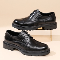 X4668-245春季新款男鞋布洛克正装皮鞋英伦商务皮鞋，男鞋皮鞋，星座1407-3