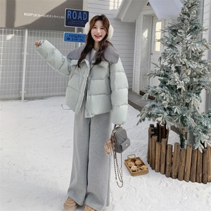 新款现！毛线大翻领保暖休闲羽绒服外套2C133-6008-P265-K388图片