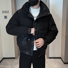 秋冬新款潮流男士棉衣防寒上衣外套休闲拼接轻奢棉衣，男装棉衣，星座1013