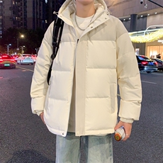 潮流撞色灰鸭绒连帽羽绒服男宽松时尚百搭保暖外套YR9008-P130，男装羽绒服，星座610（原A335）